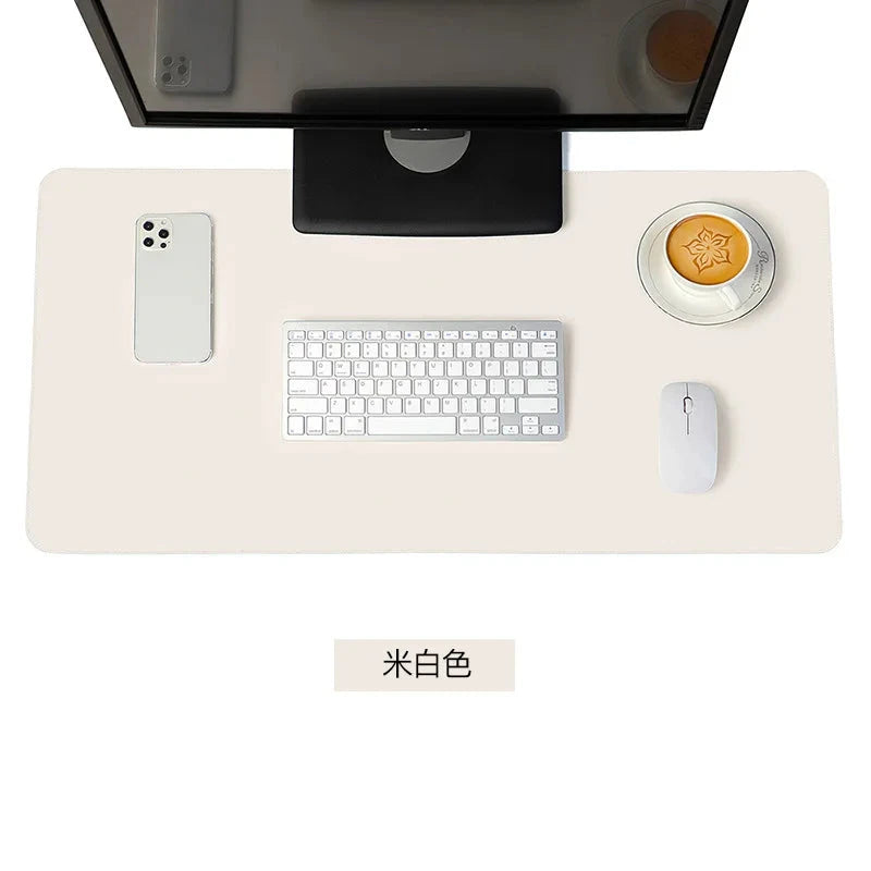 white mousepad Portable Mouse pad large Gaming Waterproof Non-slip PU Suede Desk Mat Computer Keyboard desk pad Mats Econic Blanks