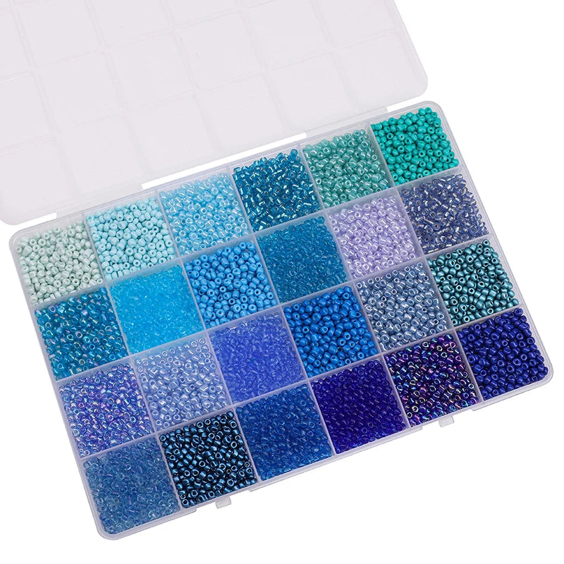About 5200Pcs24 Grid Rice Bead Box Handmade DIY Jewelry Bracelet Earrings Kandi Jewelry Accessories Materials Econic Blanks