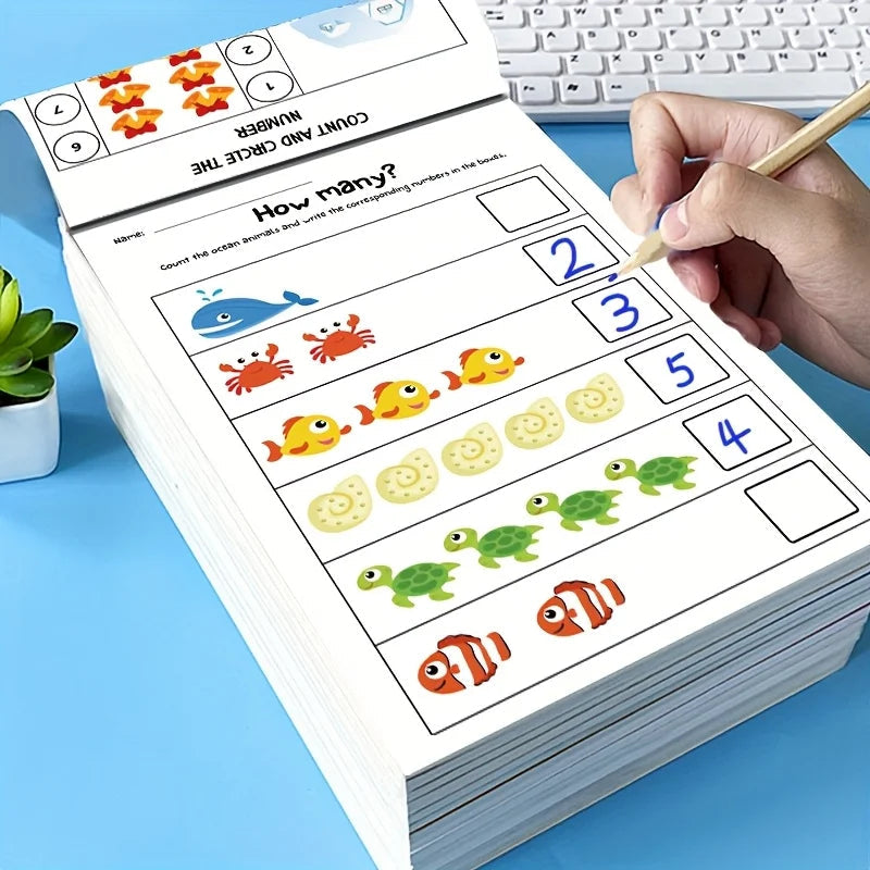 Interactive Math Workbook - Counting, Addition, and Subtraction Within 10, Number Relationships Activities - Visual Learning Workbook, Suitable for Preschool, First Grade, Home Education, Classroom Teaching - Learning and Edu Quick Pick Grocers