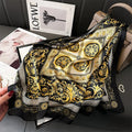 New Four Seasons Fashion Print Silk Square Scarf 70x70cm Fashionable Four Seasons Headband Luxury Sunscreen Shawl Bandannas Quick Pick Grocers