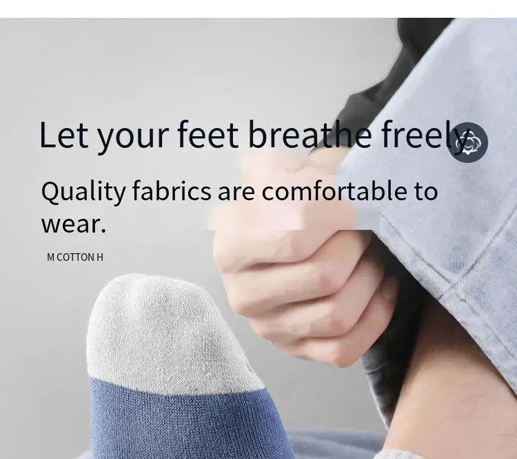 Men's Pure Cotton Socks Spring Striped Casual Socks Men's Anti-odor Antibacterial Business Socks High Quality Sports Sock Meias Quick Pick Grocers