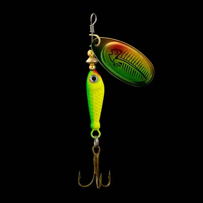 Rotating Metal Spinner Fishing Lures 9.1g 7cm Rotating Sequin Artificial Hard Baits Crap Bass Pike Treble Hook Fishing Tackle Econic Blanks