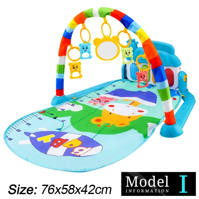 Baby Fitness Stand Music Play Gym Activity Toys Newborn Piano Crawling Blanket Pedal Game Pad Early Education 0-36 Months Gifts Purest Peak