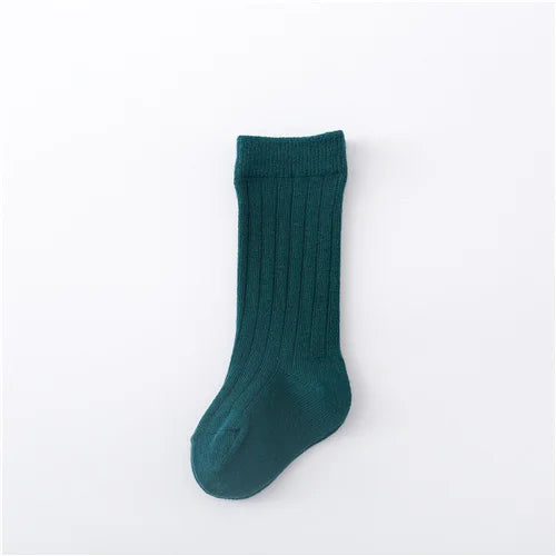 Lawadka 0-5Years Kids Boys Girls Socks Cotton Solid Striped Soft Baby Knee Long Children's Socks School Sport Baby Sock 12 Color Quick Pick Grocers
