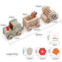 Wooden Train Birthday Toy  Montessori Toys Baby Educational Toys  Wooden Trolley  Baby Learning Toys  Number Of Wood Baby's Toys Purest Peak