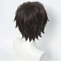 High Quality Dazai Osamu Cosplay Wig Anime Bungo Stray Dogs Cosplay Short Brown Heat Resistant Synthetic Hair Wigs Quick Pick Grocers