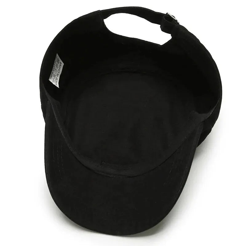 Hat Men's Flat Military Hat Is Simple And Versatile, Middle-Aged Hat Spring And Autumn Duck Tongue Casual Fashion New Style Quick Pick Grocers