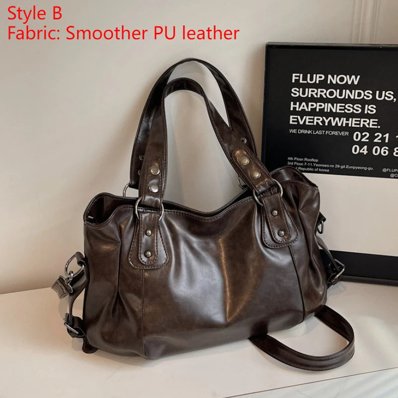 Soft Interior Compartment Shoulder Bags 2026 High Quality Contrasting Colors Bags for Women Fashion Zipper Pu Women's Handbags Quick Pick Grocers