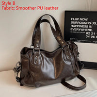 Soft Interior Compartment Shoulder Bags 2026 High Quality Contrasting Colors Bags for Women Fashion Zipper Pu Women's Handbags Quick Pick Grocers