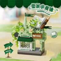 Library Candy Store Street View Coffee Pet Bread Flower Hamburger Small Shop City Building Blocks Fun Street Store Toys Quick Pick Grocers