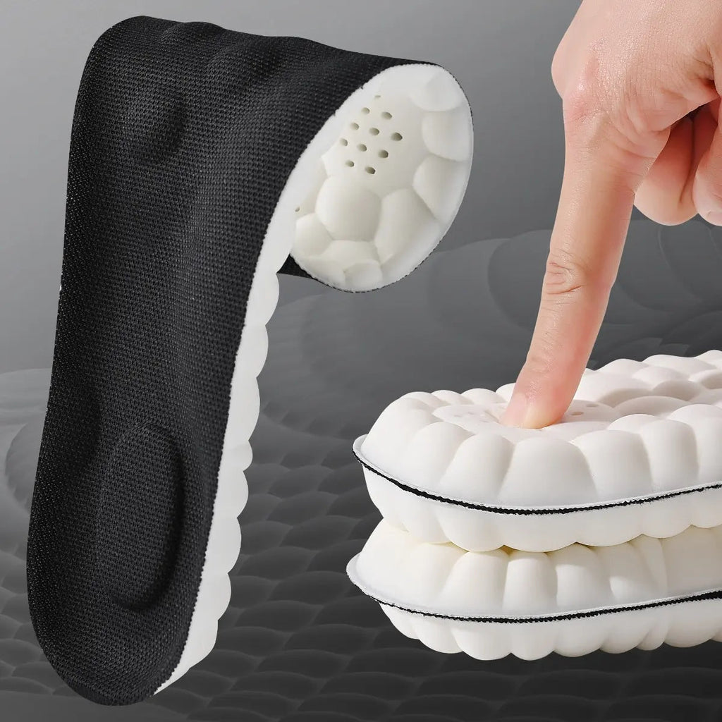 1/2/4pairs Latex Sport Insoles Soft High Elasticity Shoe Pads Orthotic Breathable Shock Absorption Cushion Arch Support Insole Quick Pick Grocers