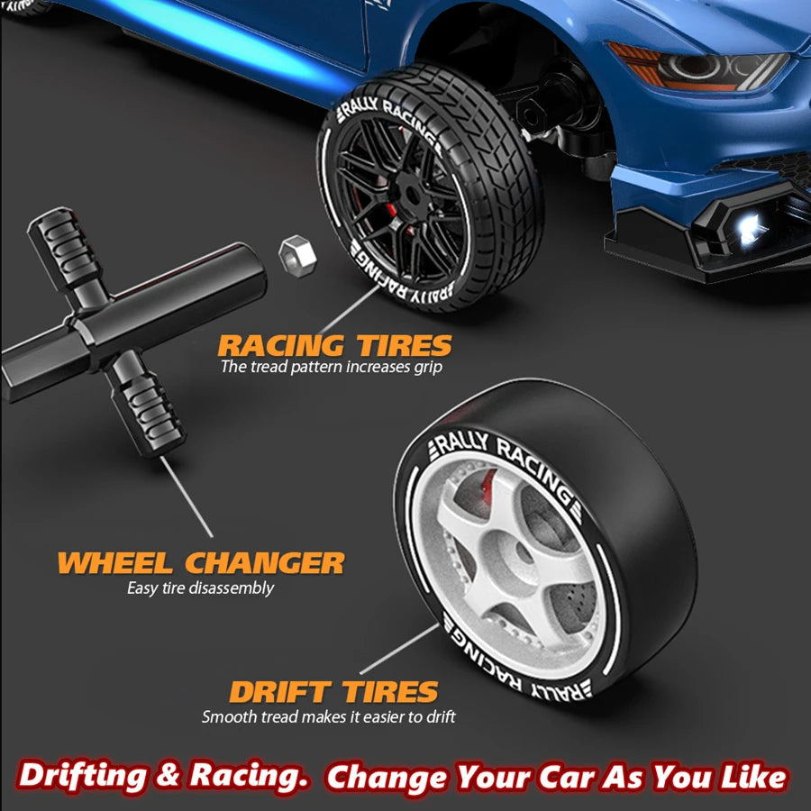4WD RC Drift Car Remote Control GTRPRO AE86PRO Model 4x4 Racing RTR Radio Truck Vehicle Toy Gift for Boy Girl Children Kid Adult Econic Blanks