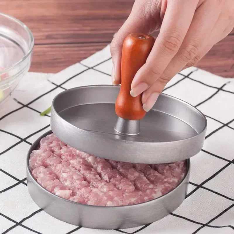 Burger Press Non-Stick Hamburger Patty Maker with Wax Paper Aluminum Burger Maker for Kitchen BBQ Grill Econic Blanks