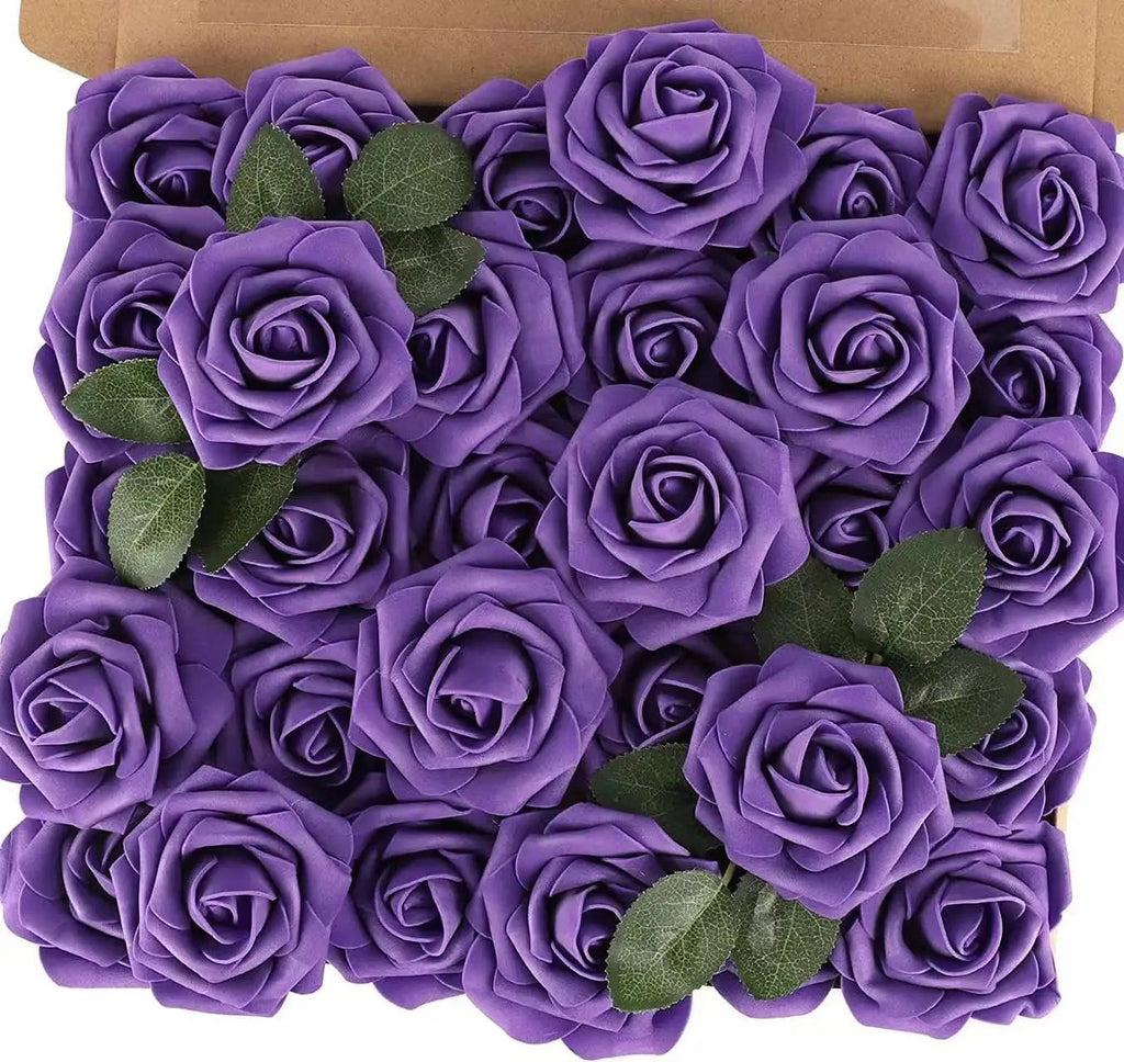 10~100pcs Rose Artificial Flowers Foam Fake Roses Wedding Bouquets Centerpieces Mothers Day Valentines Gifts Party Decoration Quick Pick Grocers