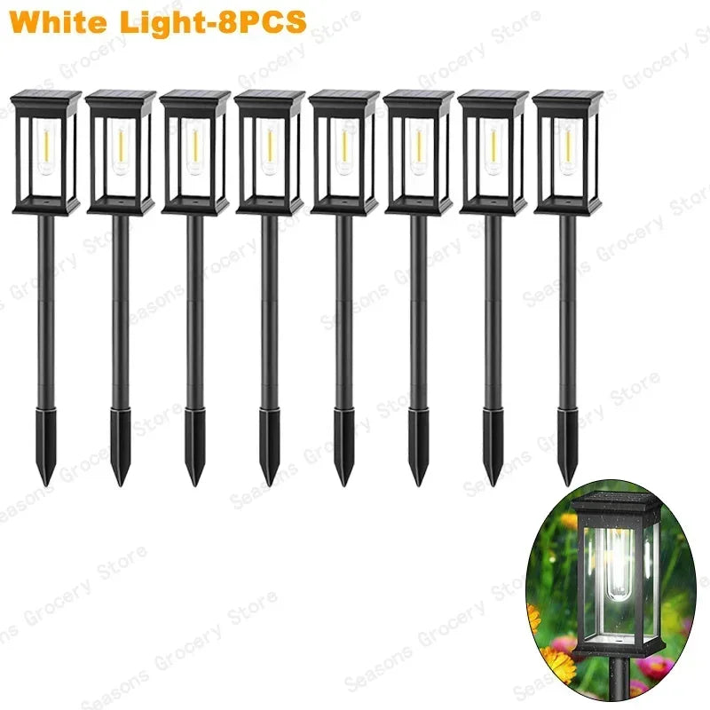 Waterproof LED Solar Lights for Garden Yard Driveway - Automatic Pathway Lighting Outdoor Landscape Lighting Auto On/Off at Dusk Quick Pick Grocers