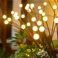 8 LED Solar Garden Lights Powered Firefly Lights Outdoor Waterproof Vibrant Garden Lights for Patio Pathway Decoration,Warm Econic Blanks