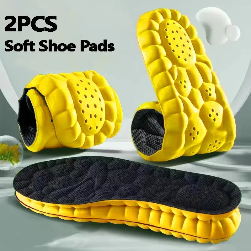 4D Cloud Technology PU Sole Sports Insoles For Shoes Soft Breathable Shock Absorption Cushion Running Orthopedic Care Insoles Quick Pick Grocers