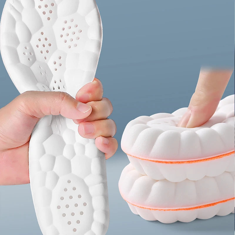 1/2/4pairs Latex Sport Insoles Soft High Elasticity Shoe Pads Orthotic Breathable Shock Absorption Cushion Arch Support Insole Quick Pick Grocers