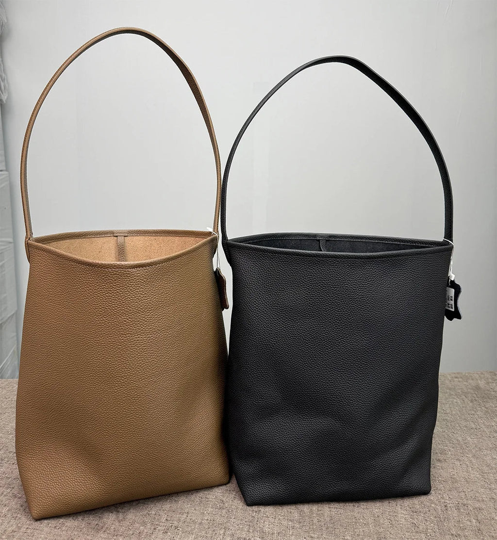 MENDY Bucket Bag Large Women's Bag Tote Bag Shoulder Bag Luxury Designer Genuine Leather Handbag Japanese Popular Bag Soft Row Quick Pick Grocers