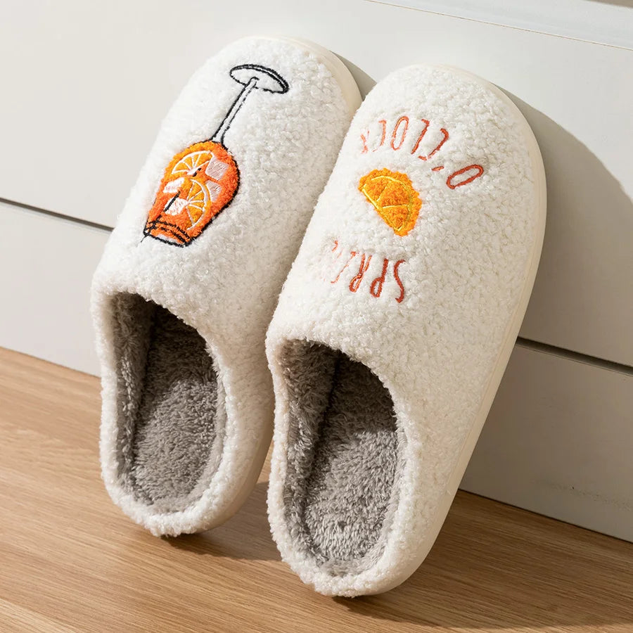 Aperol Spritz Women's Slippers Spritz O'Clock | Cozy Comfy Fluffy Slippers Party Bridal Shower Girl Mom Daughter Gift Purest Peak