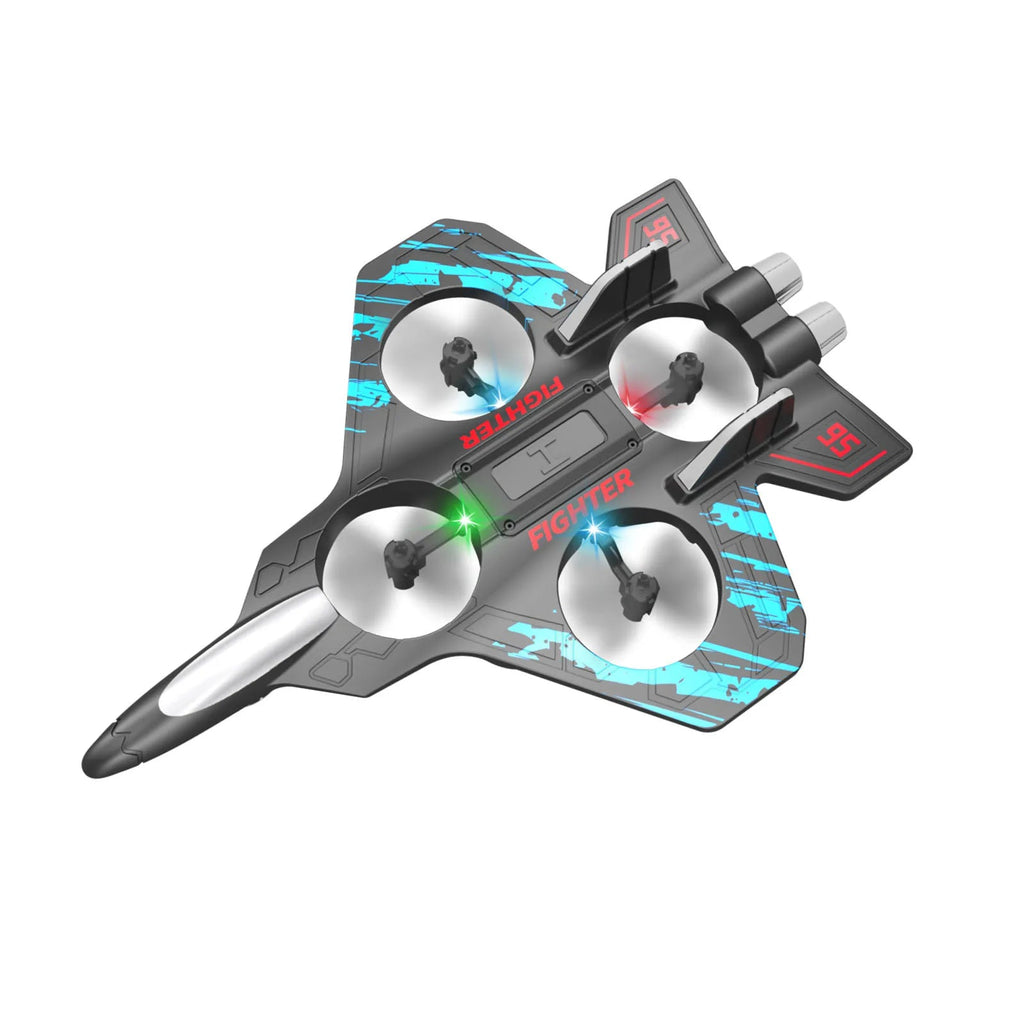 Glider Flying Helicopter RC Hobby Jet Plane 2.4G Stunt Remote Control Foam Fighter Airplane Toy With Light Econic Blanks