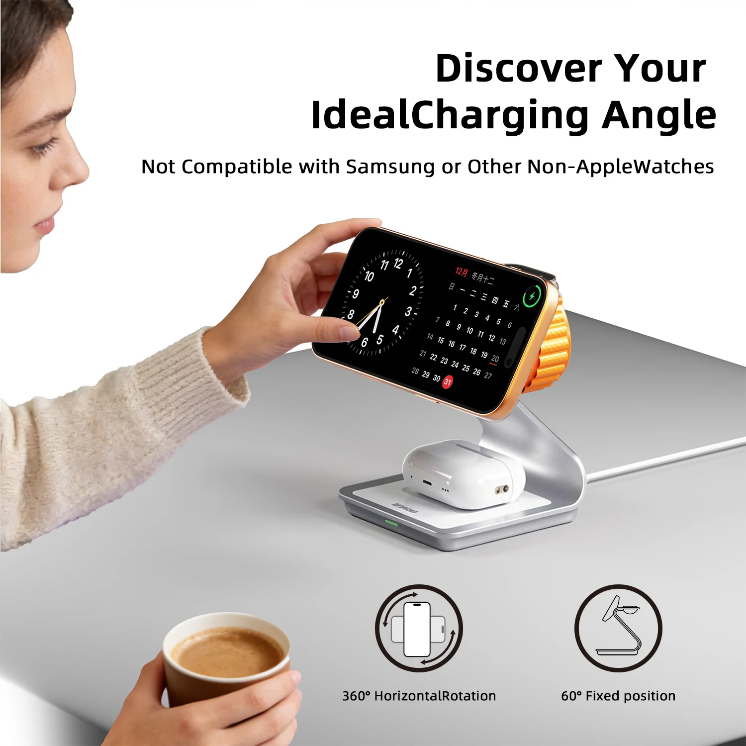 Bonola Magnetic 3 in 1 Wireless Charger for iPhone 17/16/15/13/14/12 30W Wireless Charging Station for Apple Watch/AirPods Pro Quick Pick Grocers