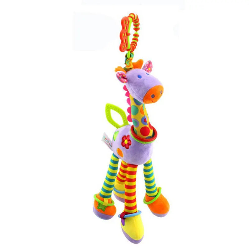 Soft Infant Crib Bed Stroller Mobile Hanging Rattle Baby Educational Toys Brain Developmental Hand Grip Cute Stuffed Animal Toys Purest Peak