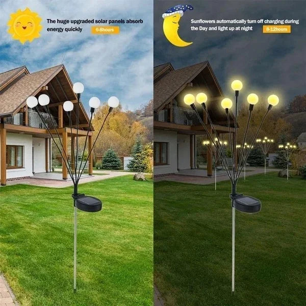 8pcs Outdoor Lights Solar Lawn Lamp Garden Lamp LED Wind-driven Firefly Ground Plug Lamp for Garden Lawn Landscape Holiday Light Econic Blanks