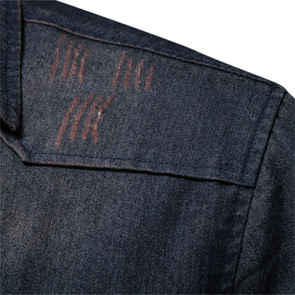 AIOPESON Brand Elastic Cotton Denim Shirt Men Long Sleeve Quality Cowboy Shirts for Men Casual Slim Fit Mens Designer Clothing Quick Pick Grocers