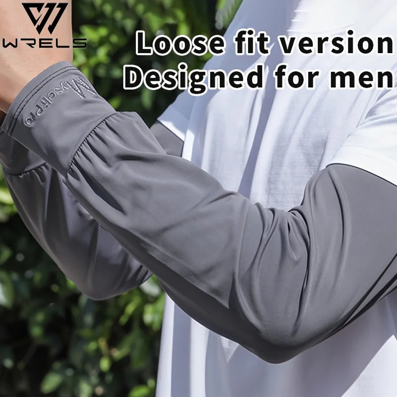 Cooling Arm Sleeves Breathable Sun Protection Ice Slik Sleeves Summer Outdoor Sports Driving Cycling Sleeves Men Loose Arm Quick Pick Grocers