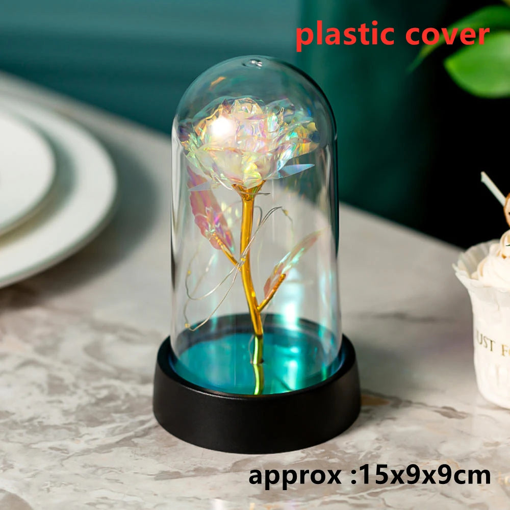 LED Galaxy Three Rose Artificial Flowers, Wedding Decoration, Creative Valentine'S Day and Mother'S Day Gift without Battery 1Pc Quick Pick Grocers