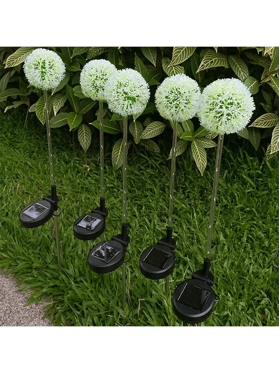 1PC/2PC 1 head/3 head solar LED dandelion outdoor ground mounted light,suitable for courtyard,garden,and landscape decoration Quick Pick Grocers