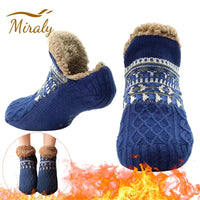 Super Warm Winter Non-slip Floor Socks Women Men Snow Socks Sleep Carpet Socks Slippers Socks Women Velvet Boot Unsiex Home Wear Quick Pick Grocers