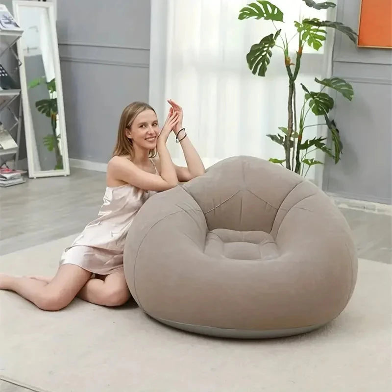 2pcs (1 sofa + 1 air pump) PVC inflatable sofa, suitable for camping, hiking and outdoor activities, Halloween/Christmas gifts Econic Blanks