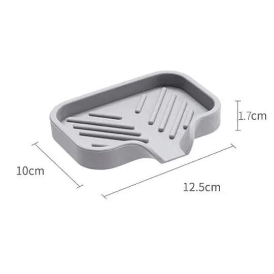 Multifunctional Silicone Sink Tray with Drain - Soap Holder, Sponge & Brush Organizer for Kitchen & Bathroom Econic Blanks