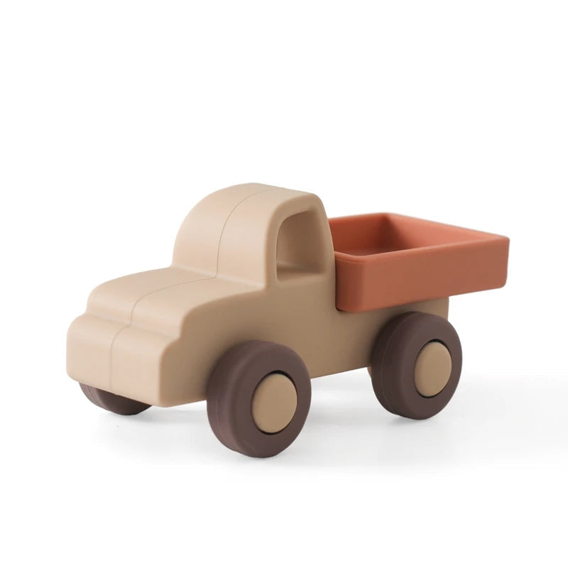 Baby Silicone Car Toys Montessori Baby Things Silicone Baby Teether Toy Car  0 12 Months Newborn Educational Toy Silicone Blocks Purest Peak