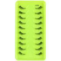 New Half Eyelashes 3/10Pairs Half Lashes Natural 3D Cat Eye Lashes Clear Stem False Eyelash Extension Makeup Faux Cils maquiagem Purest Peak