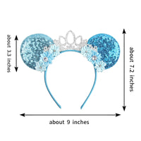 New Christmas Halloween Mouse Ears Headband Cartoon Sequin Bows Headband Birthday Party Princess Cosplay Costume For Women Adult Quick Pick Grocers