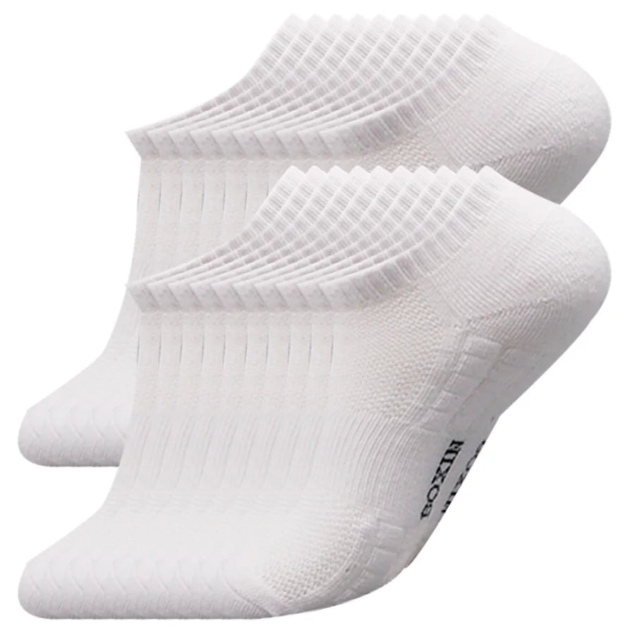 5/10/20 Pairs New Cool Men Black White Warm Socks Set Autumn Winter Male Solid Color Sport Short Socks For Men Dropshipping Quick Pick Grocers