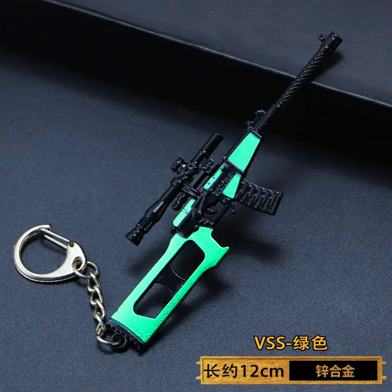 1pc Toy Gun Keychain, Alloy Toy Gun Model Pendant Car Key Chain Car Key Ring Gift For Men Boys Quick Pick Grocers