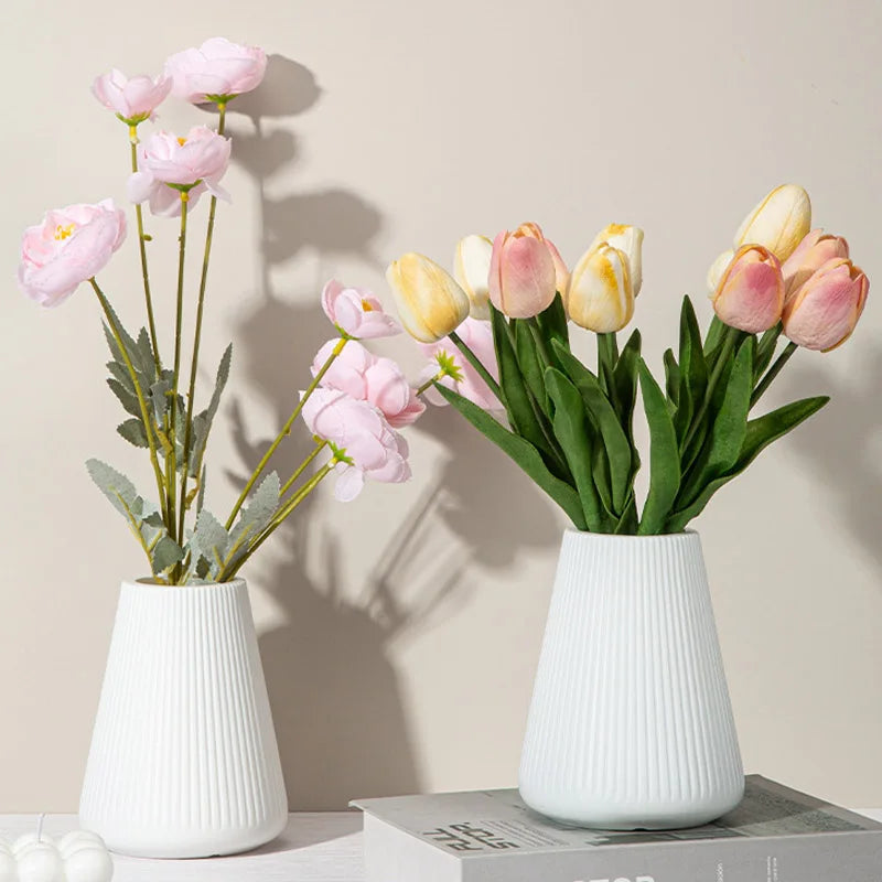 Elegant Nordic Flower Vase Durable Plastic Vase Ornaments, Flower Arrangement, Home Living Room Decoration,  Flower Creative Art Quick Pick Grocers
