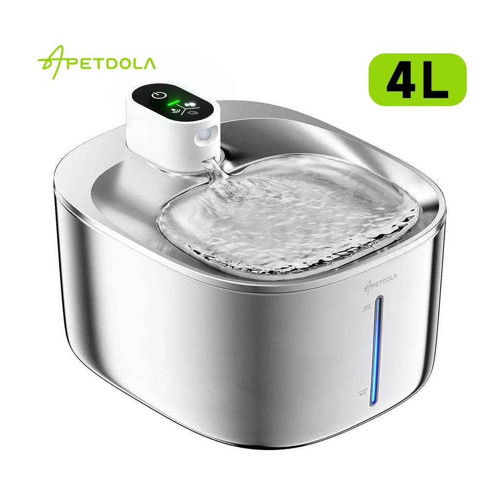 APETDOLA 4L Wireless Cat Water Fountain Auto Sensor Drinking Fountain For Cats Dog Drinker Pet Water Dispenser Accessories Quick Pick Grocers