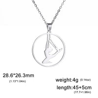 Rhythmic Gymnastics Necklace Women Trend 2025 Gymnast Stainless Steel Jewelry BFF Dancer Girl Sport Accessories Mother Day Gift Quick Pick Grocers