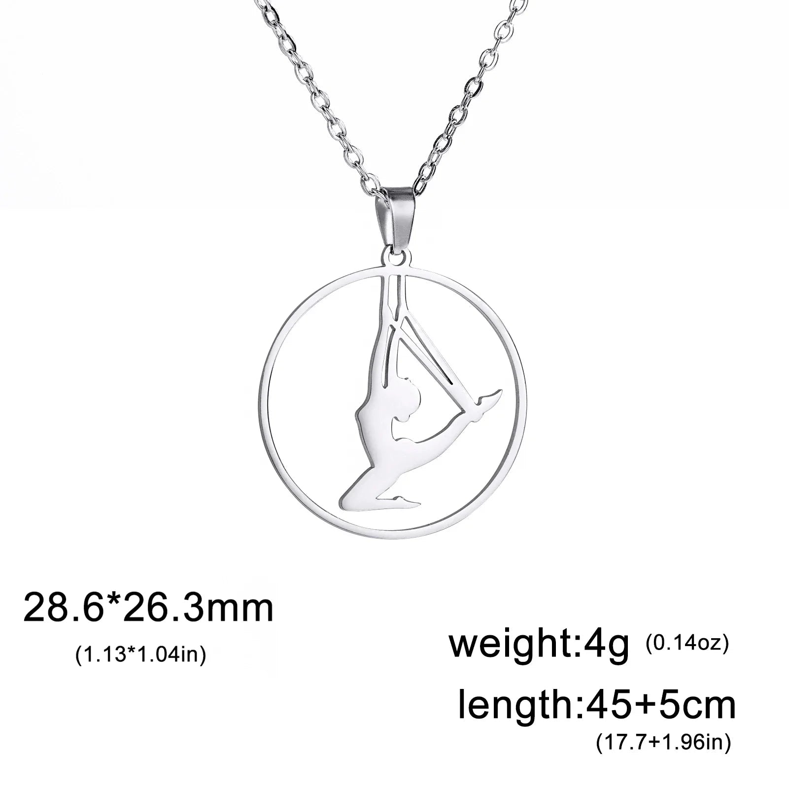 Rhythmic Gymnastics Necklace Women Trend 2025 Gymnast Stainless Steel Jewelry BFF Dancer Girl Sport Accessories Mother Day Gift Quick Pick Grocers