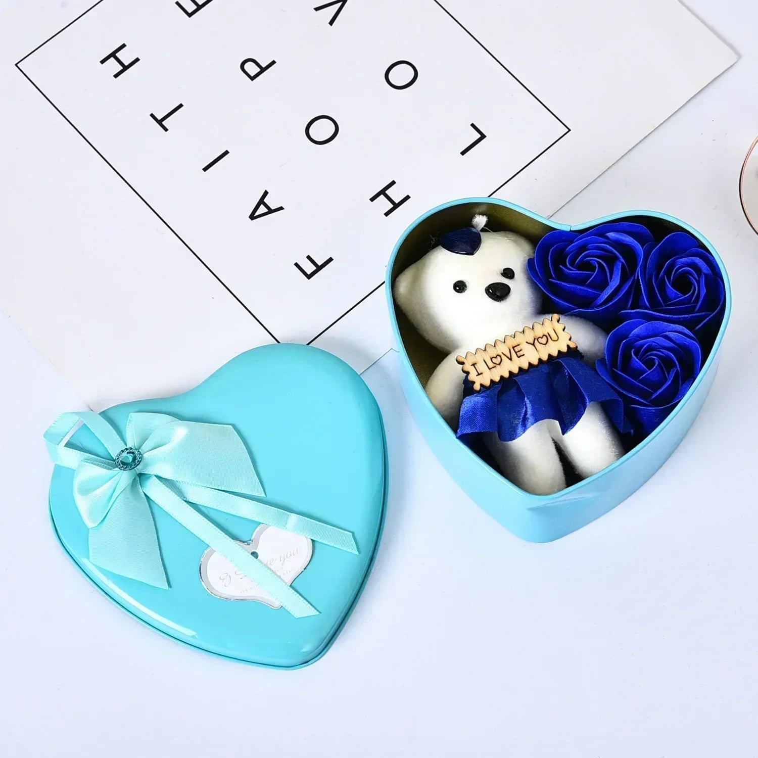 Valentines Day Rose Love Gift Box Bear Soap Romantic Mother Day Gift Wedding Birthday Flower Room Decoration Home Party Supplies Quick Pick Grocers