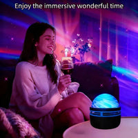 LED Ocean Wave Starry Sky Projector Lamp 1pc 7 Colors Remote Control USB Powered for Kids Room Bedroom Party Ambient Light Quick Pick Grocers