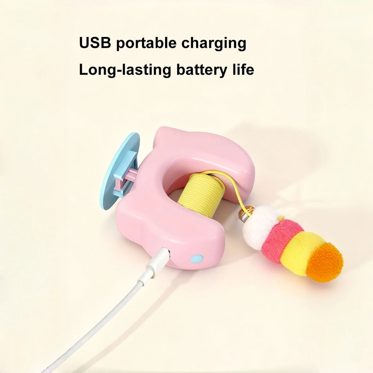 New Type Of Electric Cat Toy with 2 Ropes Smart Hanging Door Auto Swing Feather Toy A Self-entertainment And Cat-teasing Wonder Quick Pick Grocers