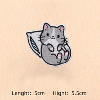 Cute Cartoon Cat patch Embroidery Patches on clothes Children's clothing Animal Interesting Embroidery Accessories Iron patch Quick Pick Grocers