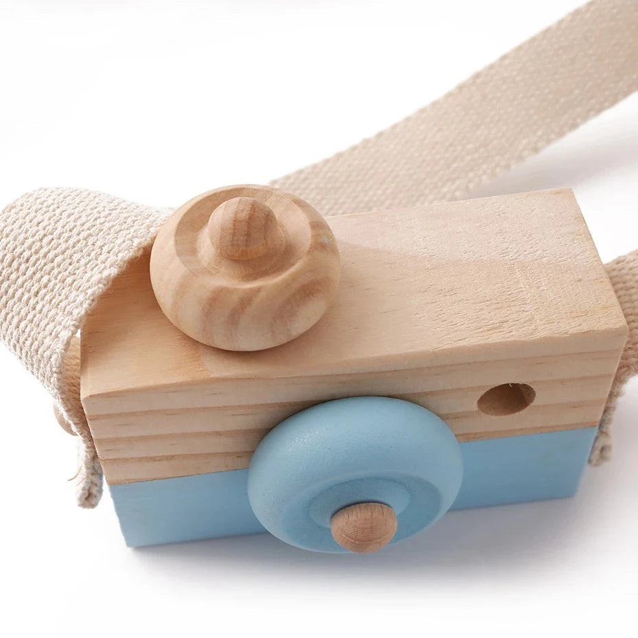 Wooden Fashion Camera Baby Toys Pendant Baby Block Montessori Toys for Children Wooden DIY Presents Nursing Gift Outdoor Toys Purest Peak