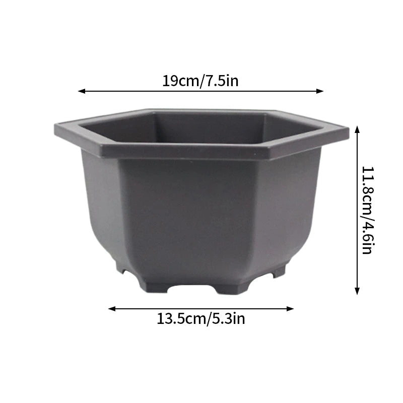 Rectangular Flowerpots Plastic Bonsai Plants Pot Square for Flower Balcony Garden Yard Landscape Bonsai Pot Trays Home Decor Quick Pick Grocers